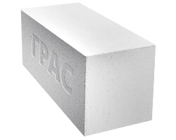 Газобетонный блок ГРАС D600, B2.5, 600x250x350 мм