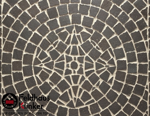Тротуарный клинкер мозаика M609DF umbra ferrum